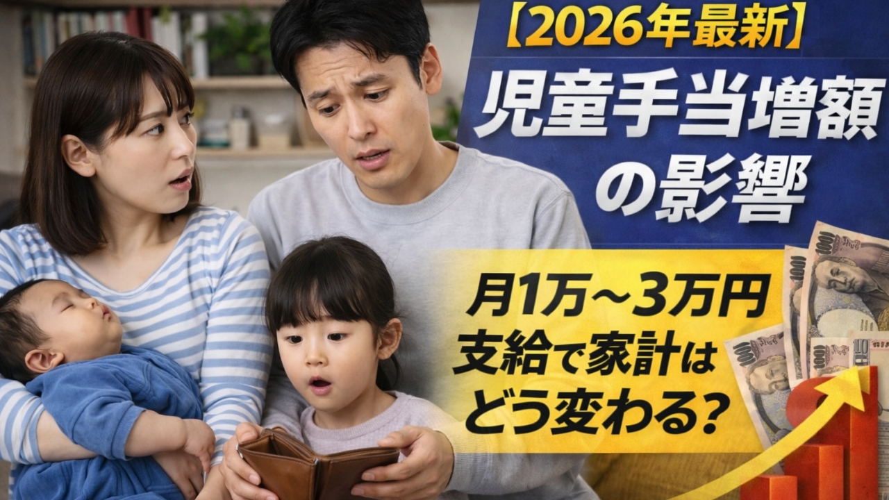 【2026年最新】児童手当が月1万〜3万円へ増額｜家計へのリアルな影響とは