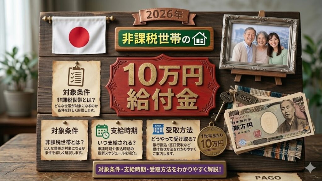 【保存版】2026年10万円給付金｜非課税世帯が知るべき重要ポイント