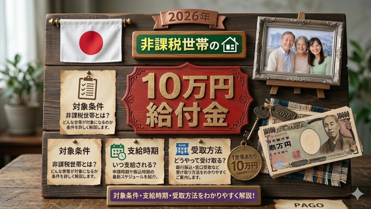 【保存版】2026年10万円給付金｜非課税世帯が知るべき重要ポイント
